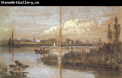 Joseph Mallord William Turner River scene with boats (mk31)